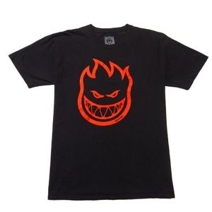 Spitfire T-Shirt Mens L Black Cotton Skater Bighead Fill Tee Short Sleeve